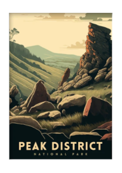 The Dark Peak Poster Gallery: Peak District Travel Print