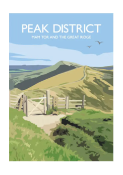 The Dark Peak Poster Gallery: Mam Tor and The Great Ridge