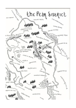 Maps of The Dark Peak: Middle Earth style Map of the Peak District