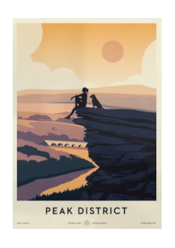 The Dark Peak Poster Gallery: he Peak District UK National Park Print