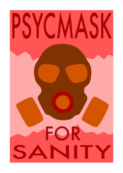 The Dark Peak Poster Gallery: Psycmask for Sanity (Original) by Dark Peak District Council